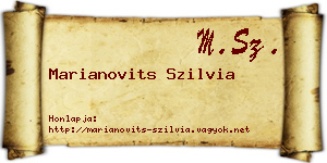 Marianovits Szilvia névjegykártya