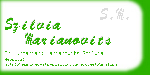 szilvia marianovits business card